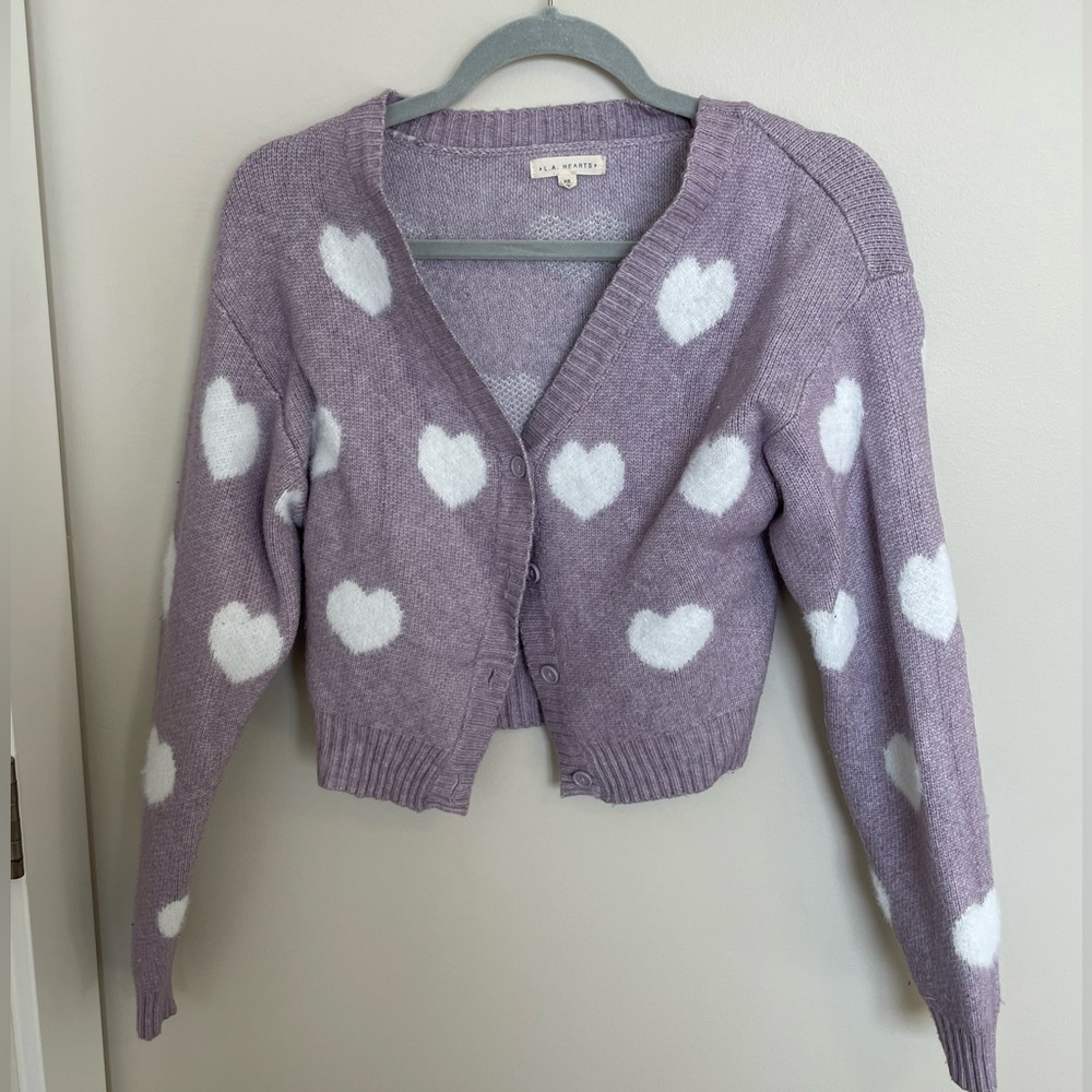 PacSun Purple Cropped Sweater